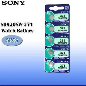 5pcs/lot 371 SR920SW 920 SR920 1.55V Watch Battery 371 SR920SW SR920 Button Coin Cell MADE IN JAPAN 0%Hg