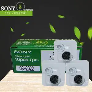 5pcs FOR SONY 395 SR927SW 399 SR927W AG7 LR927 1.55V Watch Battery Single grain packing Silver Oxide Button Coin Cell