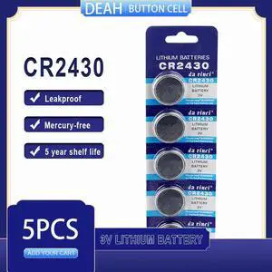 5PCS/LOT CR2430 Lithium Battery 3V CR 2430 DL2430 BR2430 ECR2430 for Watch Computer Calculator Control Toys Button Batteries