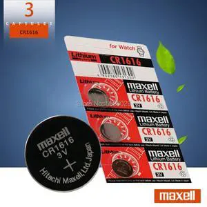3Pcs/lot For maxell CR1616 DL1616 ECR1616 LM1616 1616 3V Lithium Batteries Cell Button Coin Battery Suitable Supports Watch