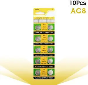 10pcs/pack AG8 LR1120 391 SR1120 Button Batteries  1.55V LR1120W CX191 Suitable for hearing aids  remote controls toys