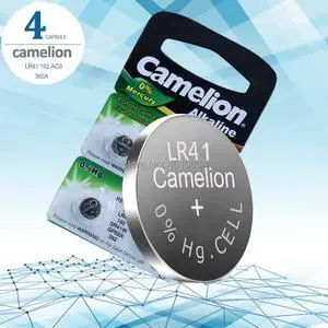 4pcs LR41 Button Cell Batteries Camelion SR41 AG3 G3A L736 192 392A Zn/MnO2 1.5V Lithium Coin Batteries