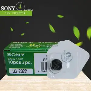 4pcs Fast Selling SONY AG7 Silver Oxide G7 LR57 LR927 SR927W 395 Coin Button Cell 1.55V For Watch Battery Single grain packing