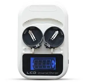 3.6V LCD EU Plug Button Battery Charger for Rechargeable for Rechargeable LIR/LIR2025/LIR2032/ML/ML2025/ML2032