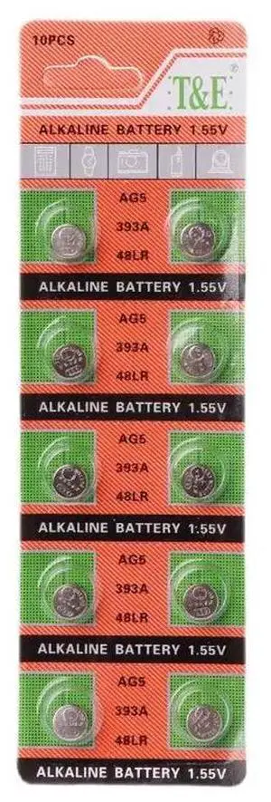 10PCS Alkaline Battery Button Coin Cell AG5 LR754 393 SR754 193 546 RW28 48 Hearing Aid Earphone Watch Batteries Y5LA