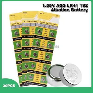 30Pcs AG3 LR41 392A SR41SW 1.55V Cell Battery Watch Button Coin boton Cheap lr41 384 LR736 V3GA 192 battery