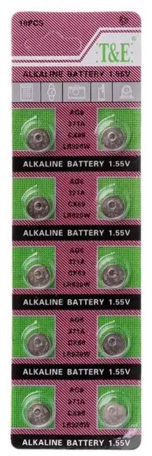 10PCS Alkaline Battery AG6 1.55V Button Coin Cell 371 SR920SW LR920 SR927 171 370 L921 LR69 SR920 Watch Batteries