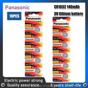 10pcs/2cards  battery for  cr1632 3v button cell coin batteries for watch computer cr 1632