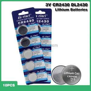 10pcs/pack CR2430 Lithium Button Battery DL2430 BR2430 KL2430 Cell Coin Batteries 3V CR 2430 For Watch Electronic Toy Remote