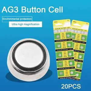 AG3 Button Battery 20PCS 1.55V 42mAh Watch Batteries 384 392 392A CX41 LR41 Coin Cell Lithium Battery for Remote Controls Toy