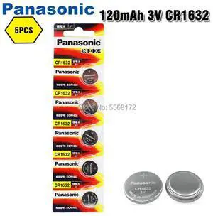 5PCS/lot  CR1632 Button Cell Battery 3V Lithium Batteries CR 1632 for Watch Toys Computer Calculator Control
