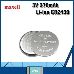 2PCS 3V CR2430 DL2430 BR2430 KL2430 270MAH Maxell button battery ar key remote control FOR Watch/Toys/Remote Control
