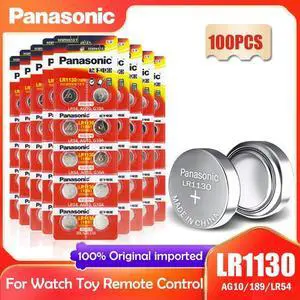 100PCS  LR1130 LR 1130 1.5V Button Cell Coin 189 AG10 V10GA L1131 SR1130W SR1130 389 LR54 SR54 Watch Alkaline Battery