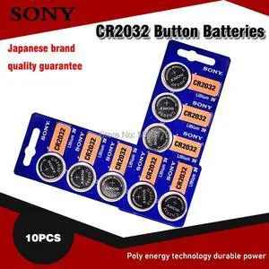 10pcs/lot for sony CR2032 3V Lithium Battery For Watch Remote Control Calculator CR2032 2032 button cell coin batteries