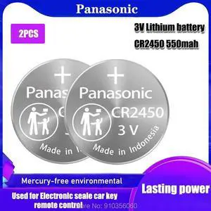 2PCS 550mAh  3V CR2450 CR 2450 ECR2450 KCR2450 5029LC LM2450 DL2450 BR2450 Alkaline Button Cell Coin Batteries