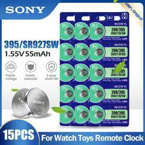 15PCS Sony 395 399 AG7 SR927SW SR927W SR927 LR927 LR927W 1.55V Silver Oxide Battery For Watch Toys Remote Button Cell 15PCS Sony 395 399 AG7 SR927SW SR927W SR927 LR927 LR927W 1.55V Silver Oxide Battery For Watch Toys Remote Button Cell
