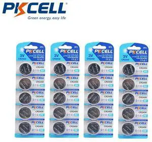20Pcs/4Cards PKCELL CR2450 ECR2450 DL2050 BR2450 3V Lithium Battery Button Cell Batteries For Watches Toys Calculators