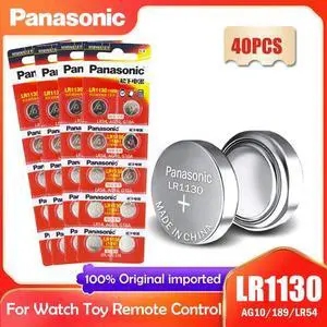40PCS  LR1130 LR 1130 1.5V Button Cell Coin 189 AG10 V10GA L1131 SR1130W SR1130 389 LR54 SR54 Watch Alkaline Battery