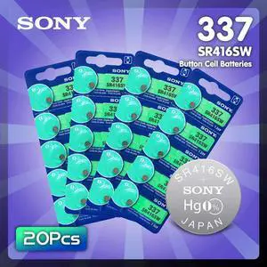 20Pcs/Lot For Sony  LONG LASTING 337 SR416SW 623 D337 V337 SP337 Watch Battery Button Coin Cell For Watch Car Remotes