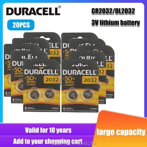 20PCS DURACELL CR2032 DL2032 Button Cell Battery 3V Lithium Batteries for Watch Computer Calculator Control DL/CR 2032 20PCS DURACELL CR2032 DL2032 Button Cell Battery 3V Lithium Batteries for Watch Computer Calculator Control DL/CR 2032