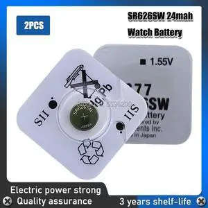 2pcs FOR SEIZAIKEN 377 376 177 SR626SW 626 SR626 V377 AG4 Watch Battery Silver Oxide Button Coin Cell MADE IN JAPAN