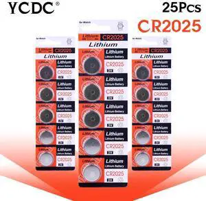 25 pcs cr2025 For watch Button battery ecr2025 br2025 2025 kcr2025 3 volt lithium cocell battery bulk