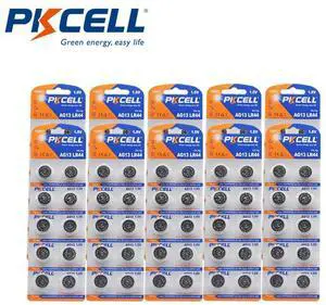100Pcs PKCELL LR44 AG13 1.5V 357A A76 303 SR44SW SP76 L1154 RW82 RW42 thermometer Battery Button Coin Cell Alkaline batteries