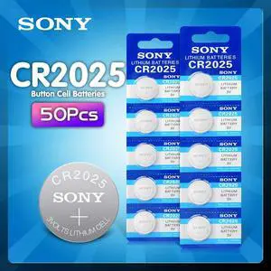 50pcs For SONY 2025 CR2025 BR2025 DL2025 KCR2025 L12 Battery 3V Lithium Button Coin Cells Batteries For Watch Toys