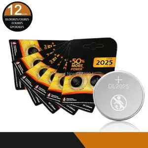 12PCS/LOT cr 2025 3V for DURACELL Lithium cr2025 Button Cell Batteries Coin Battery For LED Lights Toys Watches