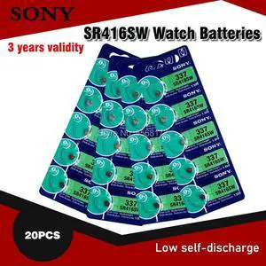 20pcs Sony Watch battery 337 SR416SW Silver Oxide 1.55V button cell battery for Watch Electric toy LED Headphone 20pcs Sony Watch battery 337 SR416SW Silver Oxide 1.55V button cell battery for Watch Electric toy LED Headphone