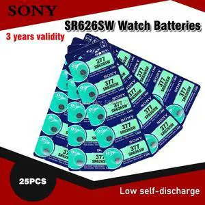 25pcs 1.55V 377 377A SR626SW SR626 AG4 LR626 SR66 AG 4 Button Coin Cell For Watch Toys Remote Cell Coin Battery