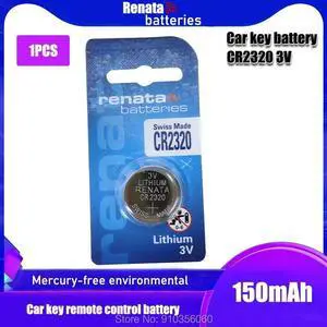 1pcs  battery for RENATA cr2320 3v button cell coin batteries for watch computer cr 2320 ML2320 BR2320 For Toys Watches