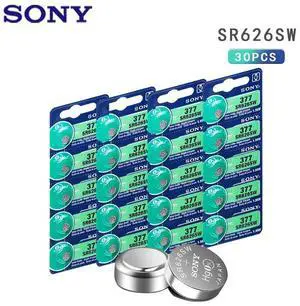 30pcs 1.55V 377 377A SR626SW SR626 AG4 LR626 SR66 AG 4 Button Coin Cell For Watch Toys Remote Cell Coin Battery