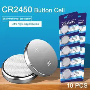 10PCS CR2450 Watch Battery DL2450 BR2450 LM2450 Coin Cell Lithium Batteries Button Battery for Toy Calculator Clock Watch 3.0V