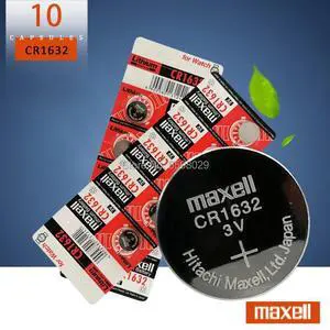 CR1632 Button 10 x Cell Coin Batteries for maxell CR1632 Car Remote Control Electric Alarm 3V Lithium Battery For Toys Watches