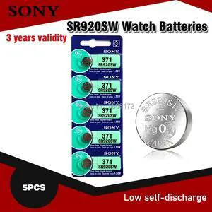 5pcs Sony 45mAh 1.55V AG6 371 SR920SW LR920 171 370 L921 LR69 SR920 Button Batteries For Watch Toy Remote Cell Coin Battery 5pcs Sony 45mAh 1.55V AG6 371 SR920SW LR920 171 370 L921 LR69 SR920 Button Batteries For Watch Toy Remote Cell Coin Battery