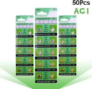 50PCS Watch Battery AG1 1.55V 364 SR621SW LR621 621 LR60 CX60 Alkaline Button Coin Cell Batteries Drop Shipping