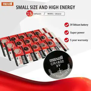15Pcs/lot for maxell CR1632 1632 DL1632 3V Lithium Batteries Cell Button Coin Battery Calculator Toy Medical Device Batteries
