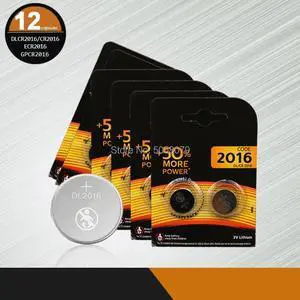 cr2016 12pcs for DURACELL brand  battery for 3v button cell coin batteries watch computer cr 2016 Suitable Watch