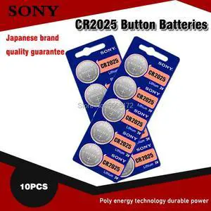 10PCS FOR SONY cr2025 Button Cell Batteries cr 2025 DL2025 LM2025 3V Lithium Coin Battery For Watch Weight Scale