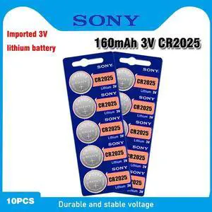 10PCS FOR SONY cr2025 Button Cell Batteries cr 2025 DL2025 LM2025 3V Lithium Coin Battery For Watch Weight Scale
