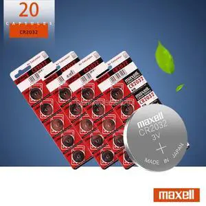 20pcs For maxell 2032 battery cr2032 3v Button Cell Coin Lithium Batteries for Watch Computer Toy Remote Control