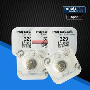5pack Renata LONG LASTING 329 SR731SW D329 V329 Watch Battery Button Coin Cell Batteries