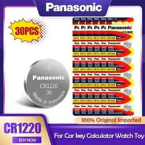 30PCS  CR1220 CR 1220 Button Cell Battery For Remote Key Watch BR1220 ECR1220 GPCR1220 LM1220 DL1220 Lithium Battery