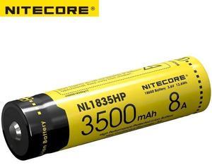2017 Nitecore NL1835HP High Performance 18650 3500mAh 3.6V 12.6Wh 8A Protected Li-ion Button Top Battery for High Drain Devices