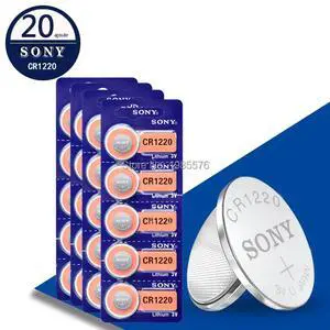 20PCS FOR SONY CR1220 Button Cell Battery For Watch Car Remote Key cr 1220 ECR1220 GPCR1220 3v Lithium Battery