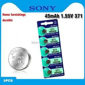 5pcs/lot 371 SR920SW 920 SR920 1.55V Watch Battery 371 SR920SW SR920 Button Coin Cell MADE IN JAPAN 0%Hg