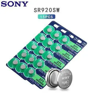 15pcs SONY 45mAh AG6 371 SR920SW LR920 171 370 371 L921 LR69 SR920 SR69 1.55V Button Cell watch Coin Silver Oxide Battery 15pcs SONY 45mAh AG6 371 SR920SW LR920 171 370 371 L921 LR69 SR920 SR69 1.55V Button Cell watch Coin Silver Oxide Battery