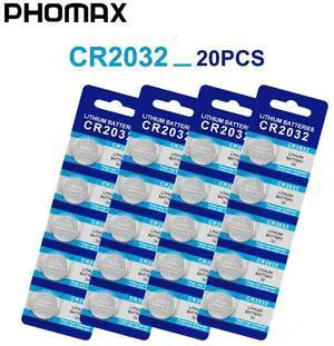 PHOMAX 5pcs/card 20pcs cr2032 3v electric toy Class A battery counter clock watch battery DL2032 br2032 KL2032 button Batterie