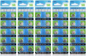 50pcs/lot AG13 LR44 LR1154 SR44 A76 357A 303 357 Battery Coin Cell 1.55V Alkaline Button Batteries For Watches Toys Calculators